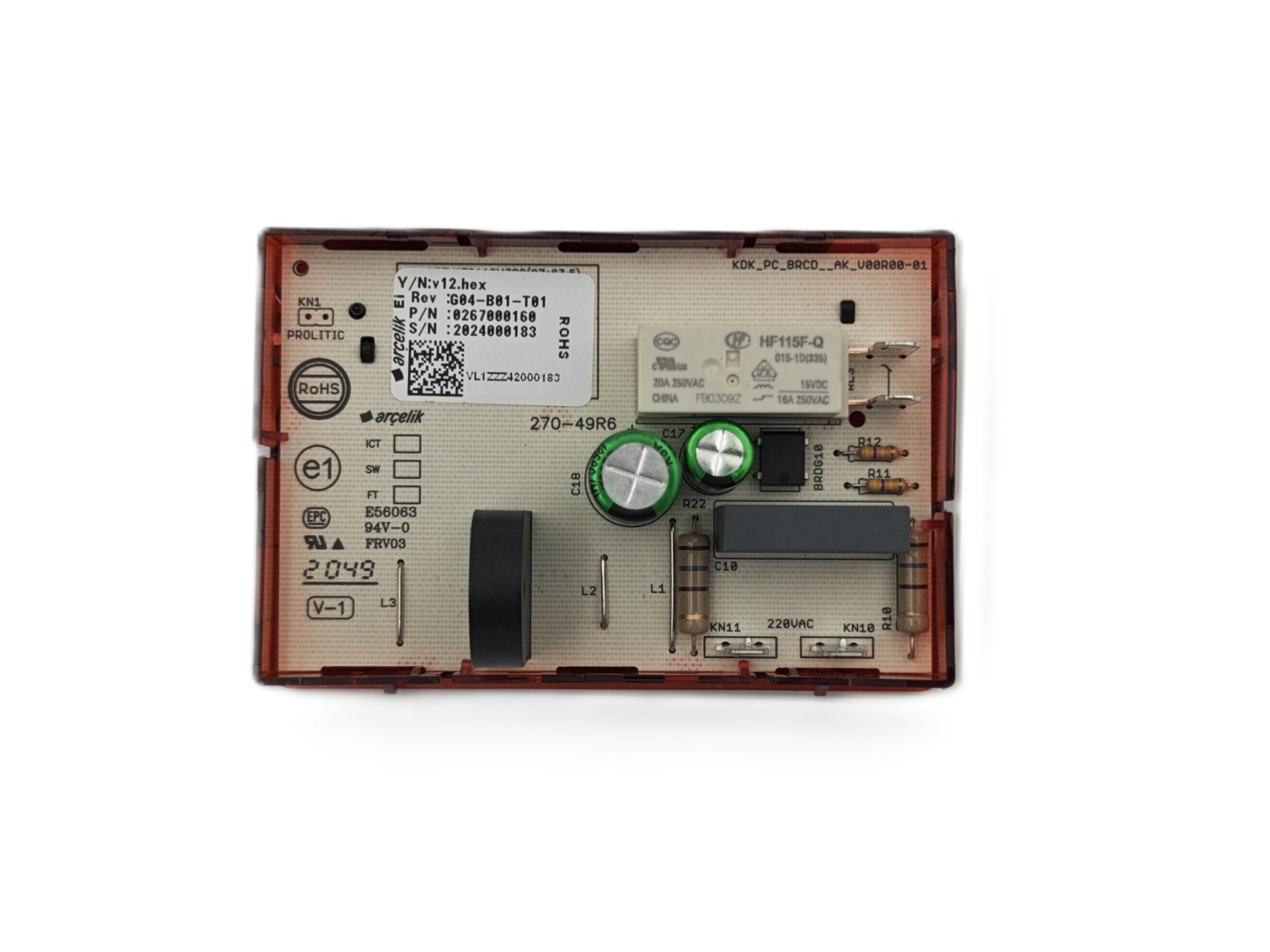 Defy Oven Digital Timer (Gemini) - Part 267000160D