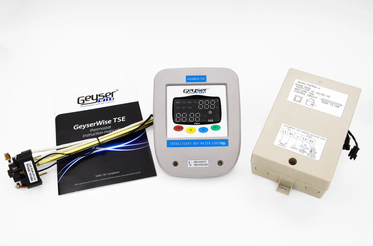 Geyserwise TSE1 - Geyser Timer and Temperature Controller with Display